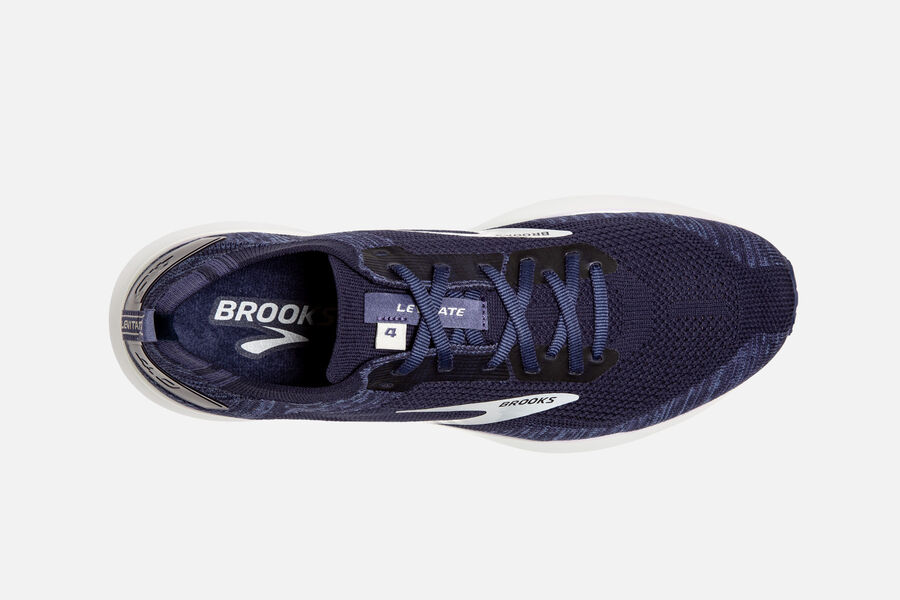 Levitate 4 Road Brooks Running Shoes NZ Mens - Navy/Grey/White - IKQHYO-014